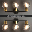 Modern 3-light Bubbled Glass Vanity Light
