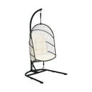 Hanging Wicker Egg Chair with Stand