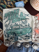 Heart Like A Truck Graphic Tee - Turquoise