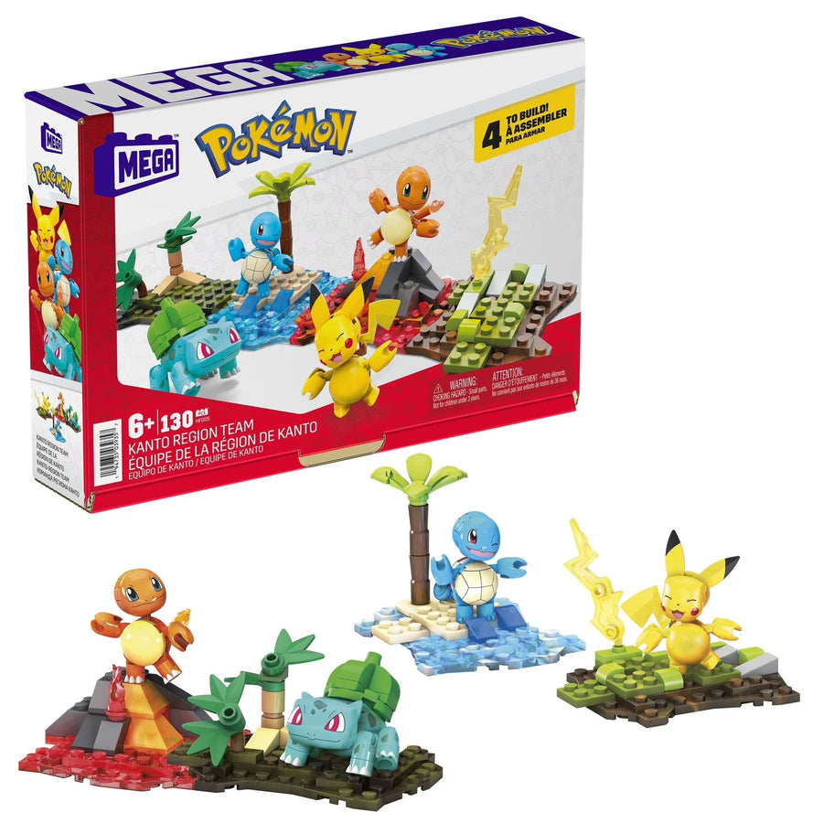 Pokemon  Mega Construx Kanto Region Team Buildable Figure Construction Set