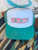 Ho Ho Ho Christmas Glitter Patch Trucker Hat
