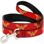 Dog Leash - DC League of Super-Pets Wonder Woman Logo Red/Yellow