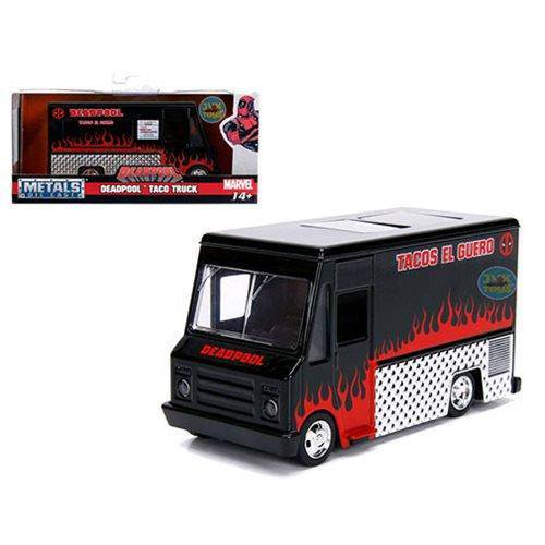 Hollywood Rides Deadpool Black Taco Truck 1:32 Scale Die-Cast Metal Vehicle