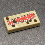 Hoopers - B3 Customs® Printed 1x2 Tile Custom LEGO Parts B3 Customs 