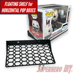 Horizontal Floating Shelf for Funko Pop Boxes | For Sideways Boxes | Includes mounting screws