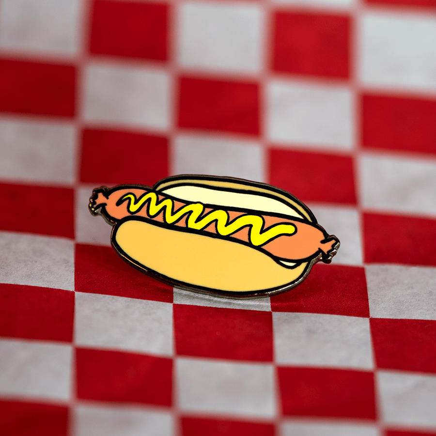Vegan Hot Dog Enamel Pin