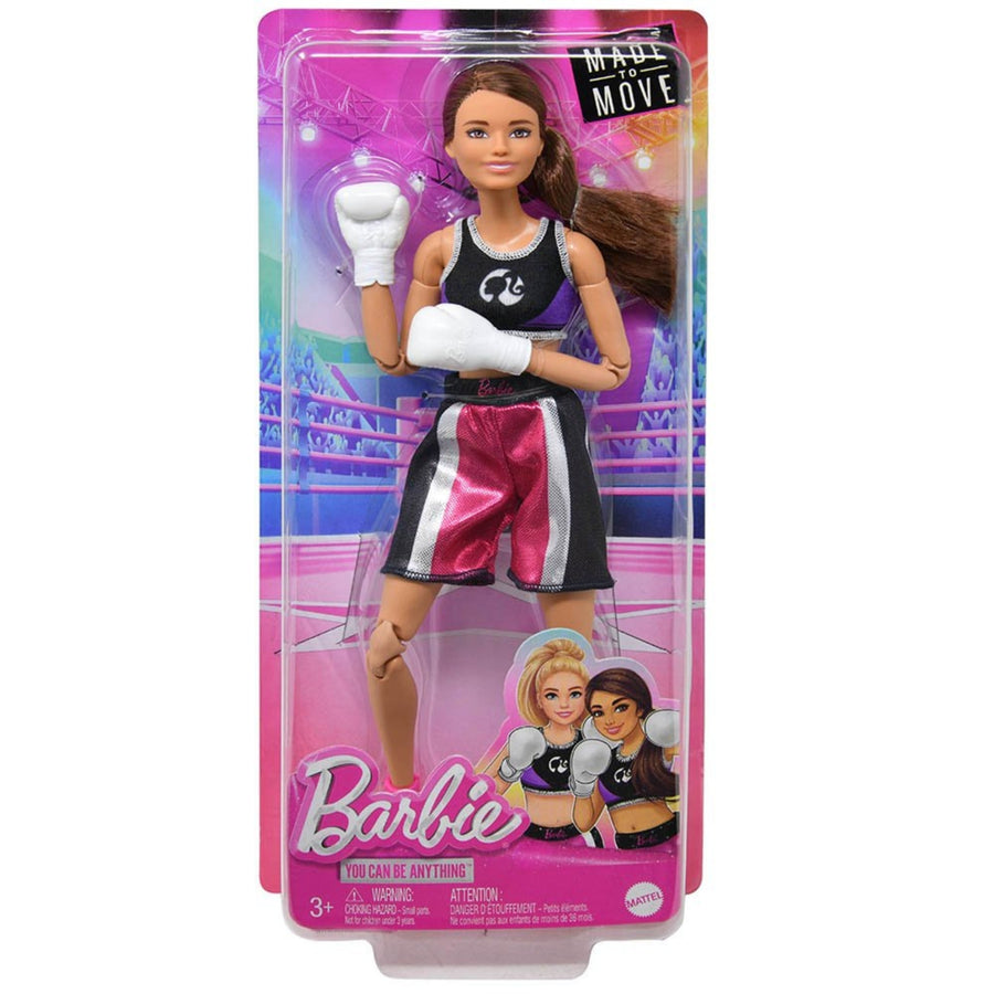 Barbie Made to Move Brunette Boxer Doll - Fully Articulated with Gloves and Removable Outfit