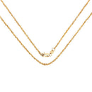 14K Yellow Gold 18inch 1.5mm Lite Rope Chain with Lobster Clasp