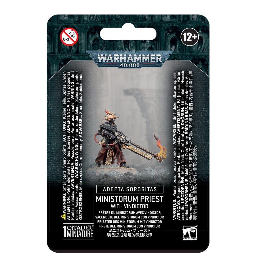 Warhammer 40k Adepta Sororitas: Ministorum Priest with Vindicator