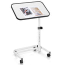 Rolling Overbed Bedside Table with 9-Level Adjustable Height