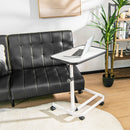 Rolling Overbed Bedside Table with 9-Level Adjustable Height