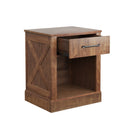 Compact Nightstand with Drawer and Shelf