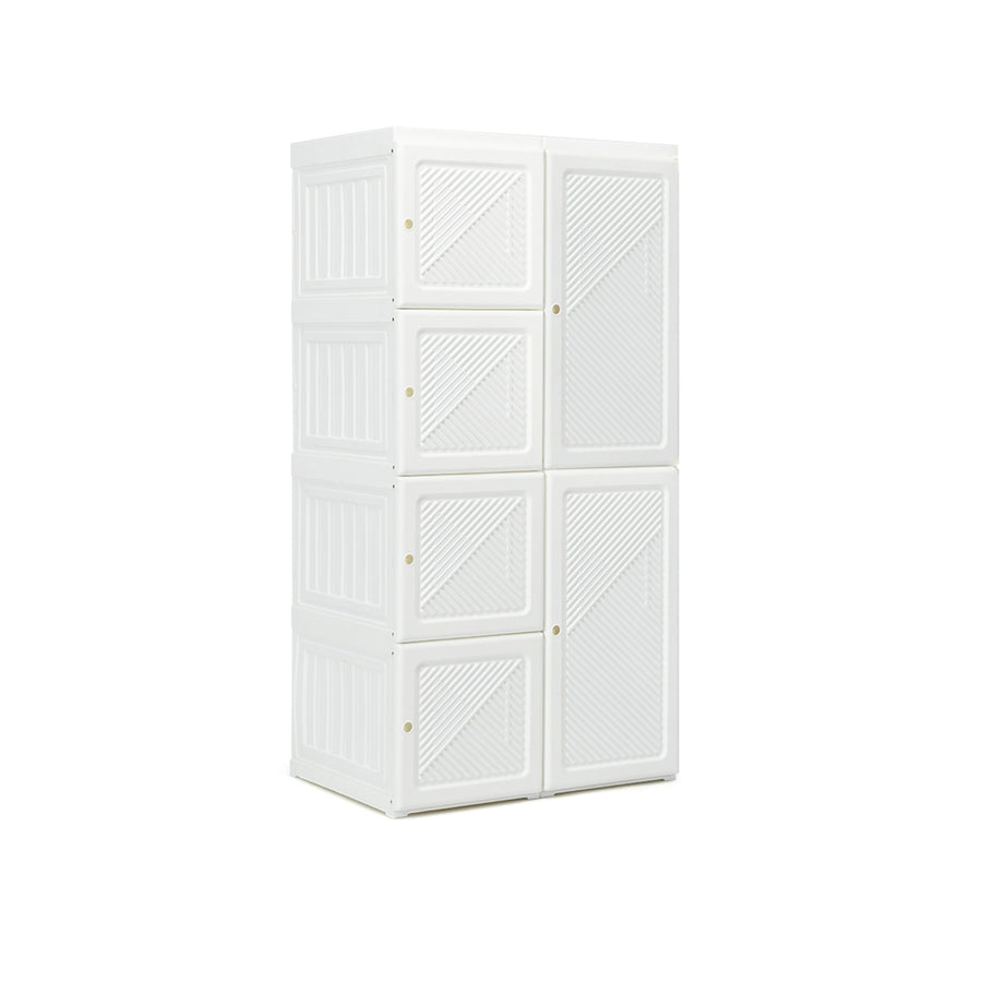 Foldable Armoire Wardrobe Closet with 8 Cubby Storage
