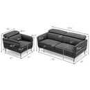 Modern Couched Sofa set with Adjustable Headrest