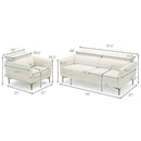 Modern Couched Sofa set with Adjustable Headrest