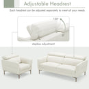 Modern Couched Sofa set with Adjustable Headrest
