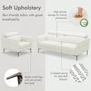 Modern Couched Sofa set with Adjustable Headrest