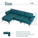 Extra Large Modular L-shaped Sectional Sofa with Reversible Chaise for 4-5 People