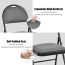 Set of 6 Folding Fabric Upholstered Metal Chairs