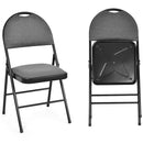 2/4 Pieces Padded Folding Dining Chairs with Backrest