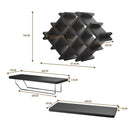 Set of 5 Wall Mount Wine Rack Set with Storage Shelves