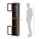 71 Inch Tall Tower Bathroom Storage Cabinet and Organizer Display Shelves for Bedroom