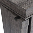 Standing Jewelry Cabinet Storage Organizer with Wooden Legs-Gray