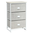 Nightstand Side Table Storage Tower Dresser Chest with 3 Drawers