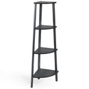 4-Tier Corner Shelf Metal Storage Rack Domestic Bookcase