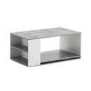 Coffee Table Sofa Side Table with Storage Shelves