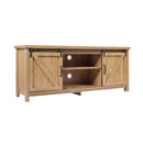 TV Stand Media Center Console Cabinet with Sliding Barn Door