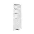 Free Standing Tall Bathroom Corner Storage Cabinet with 3 Shelves