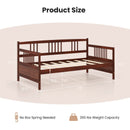 Twin Size Wooden Slats Daybed Bed with Rails