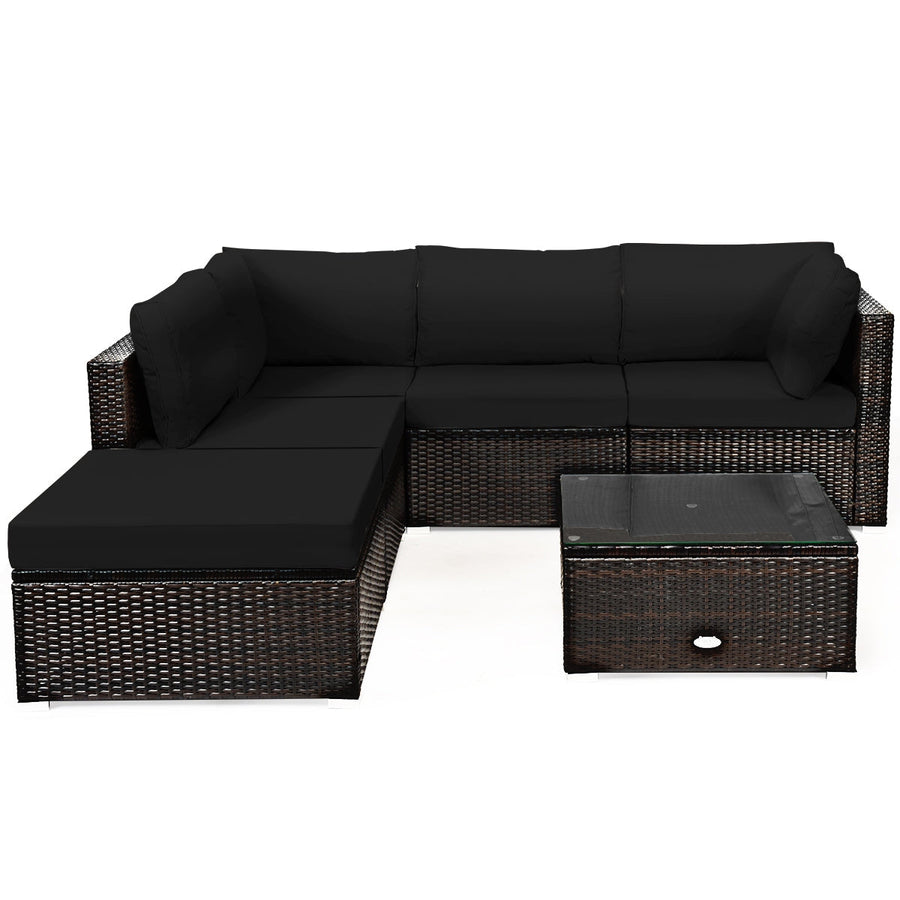 6 Pieces Outdoor Patio Rattan