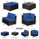 6 Pieces Outdoor Patio Rattan