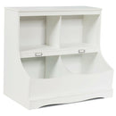 Kids Floor Cabinet Multi-Functional Bookcase -White