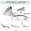 Adjustable Outdoor Lightweight Folding Chaise Lounge Chair with Pillow