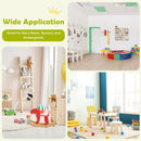 5 pcs Kids Pine Wood Table Chair Set-Clear