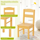 5 pcs Kids Pine Wood Table Chair Set
