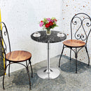 360° Swivel Cocktail Pub Table with Sliver Leg and Base