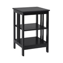2 Pieces 3-Tier Nightstand with Reinforced Bars and Stable Structure