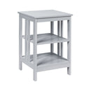 2 Pieces 3-Tier Nightstand with Reinforced Bars and Stable Structure