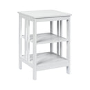 2 Pieces 3-Tier Nightstand with Reinforced Bars and Stable Structure