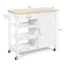 Kitchen Island Cart Rolling Serving Cart Wood Trolley