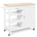 Kitchen Island Cart Rolling Serving Cart Wood Trolley