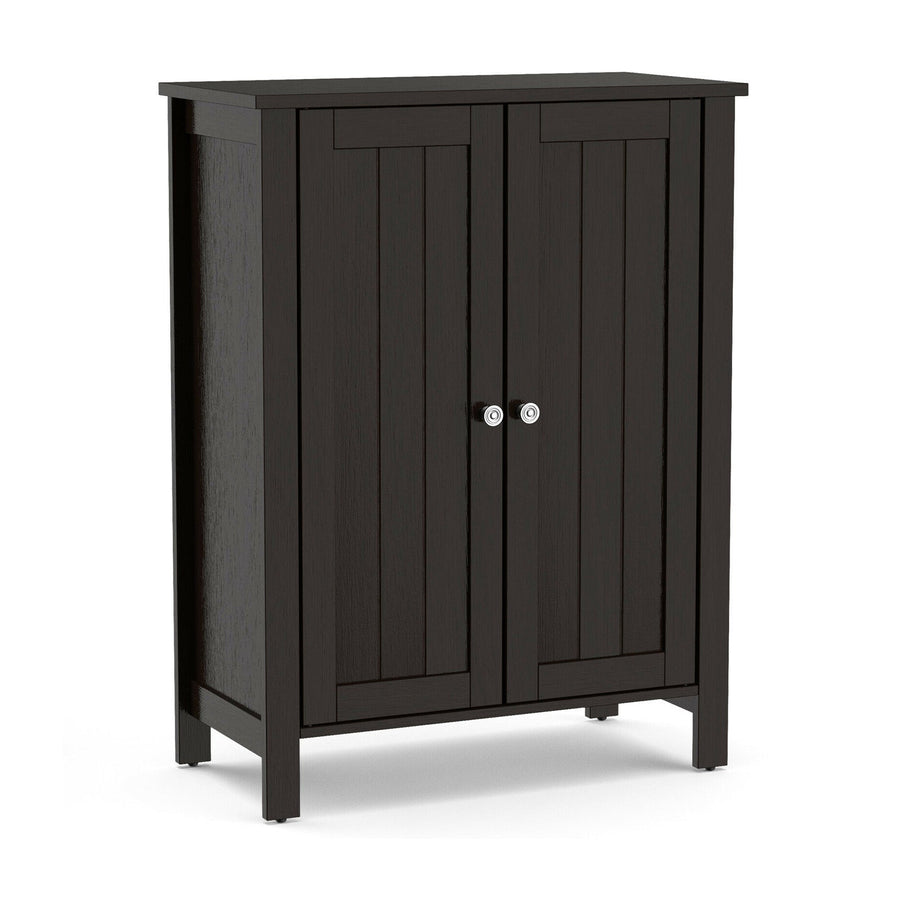 2-Door Bathroom Floor Storage Cabinet Space Saver Organizer