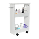 Slim Rolling 3-Tier Bathroom Mobile Shelving Cabinet wih Handle