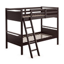 Twin Over Twin Bunk Bed Convertible 2 Individual Beds Wooden