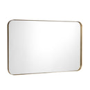 32 Inch x 20 Inch Metal Frame Wall-Mounted Rectangle Mirror