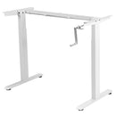 Hand Crank Sit to Stand Desk Frame Height Adjustable Standing Base-Gray